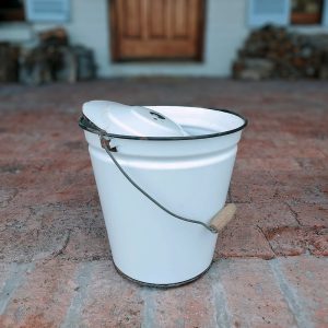 Enamel White Bucket 15L